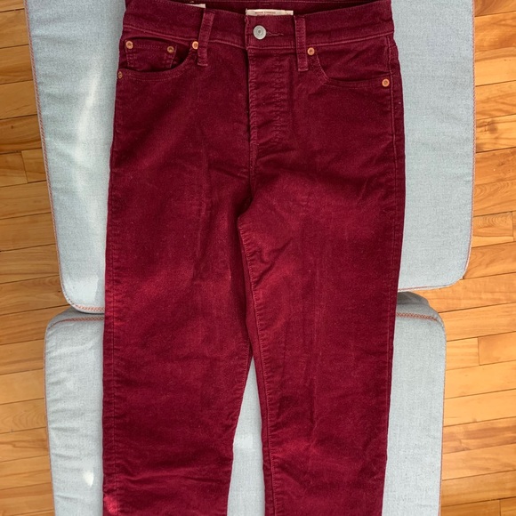 Levi's Denim - Red Levi’s Corduroy Wedgie Straight